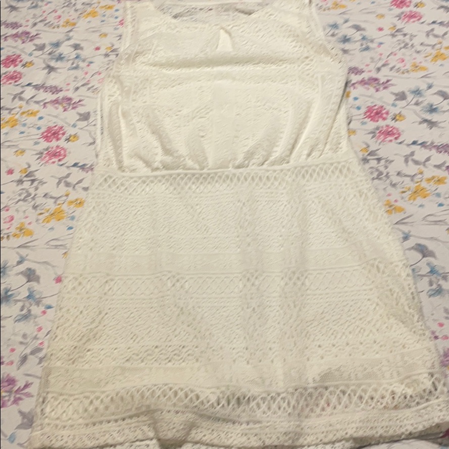 Bisou Bisou Brand White Lace Overlay Dress Size 8